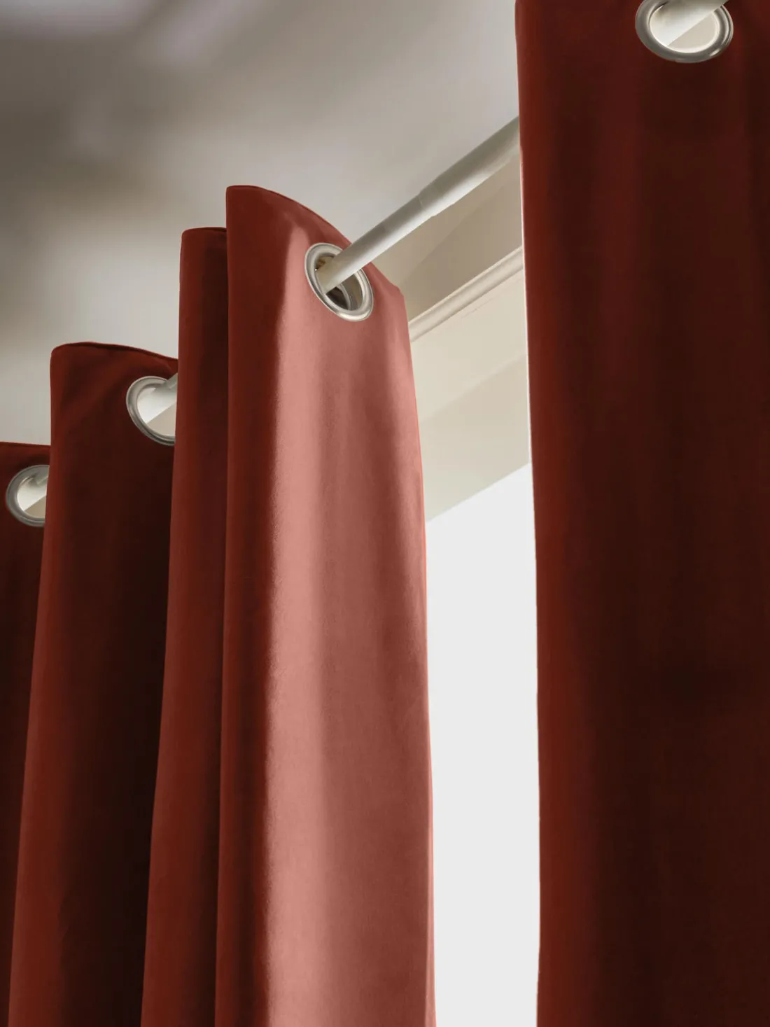 Cortinas oscurecedoras de terciopelo con ojales Rush, 2 uds.