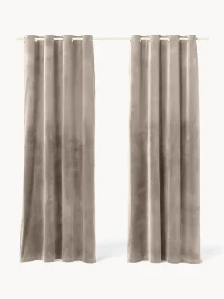 Cortinas oscurecedoras de terciopelo con ojales Rush, 2 uds.
