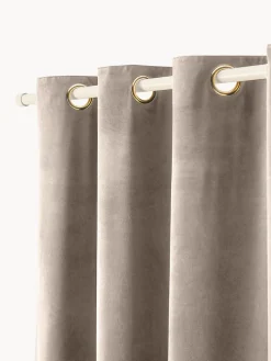 Cortinas oscurecedoras de terciopelo con ojales Rush, 2 uds.