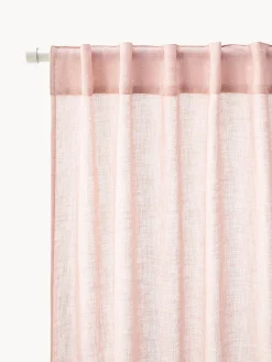 Cortinas semitransparente con cinta de lazo Gardine Ibiza, 2 uds.