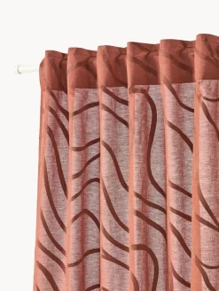 Cortinas semitransparentes con lazos Lidia, 2 uds.