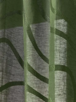 Cortinas semitransparentes con lazos Lidia, 2 uds.