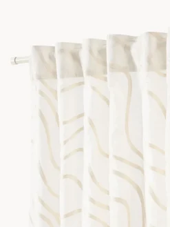 Cortinas semitransparentes con lazos Lidia, 2 uds.