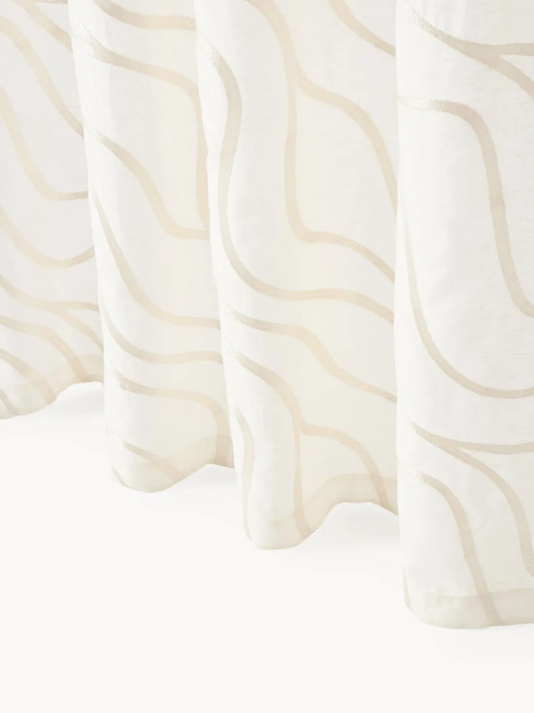 Cortinas semitransparentes con lazos Lidia, 2 uds.