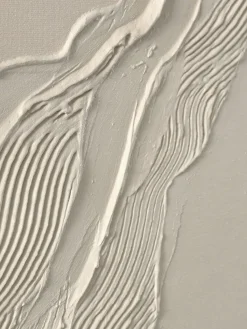 Cuadro en lienzo enmarcado pintado a mano Beige Heritage