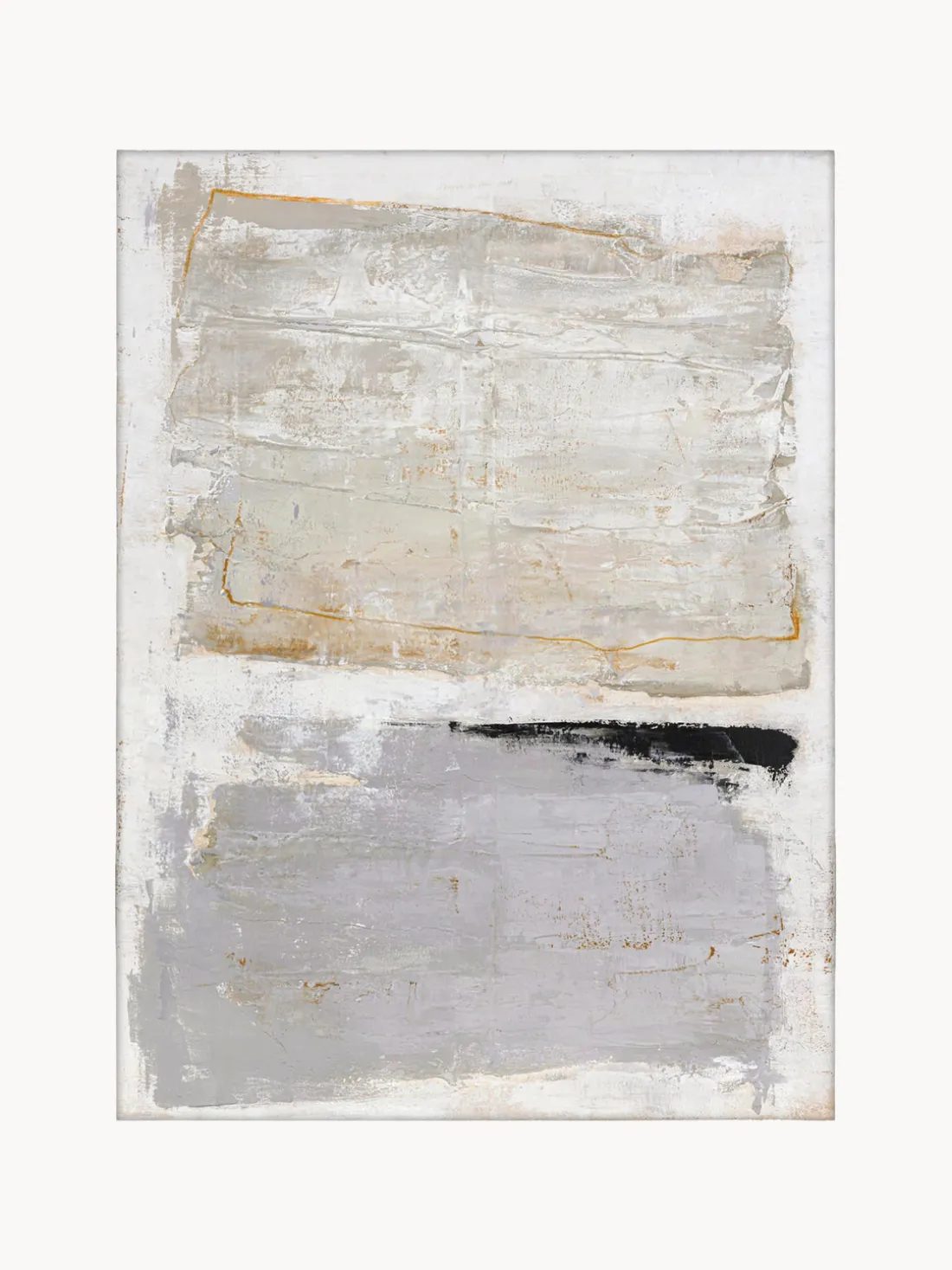 Cuadro en lienzo pintado a mano Scenario, marco de madera