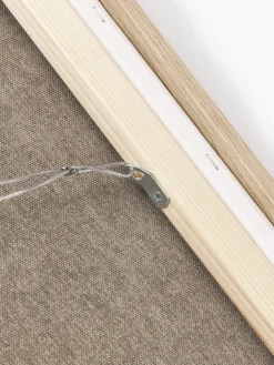 Cuadro en lienzo pintado a mano Simple Living, marco de madera