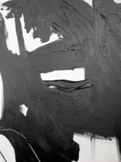 Cuadro en lienzo pintado a mano con marco de madera Playblack