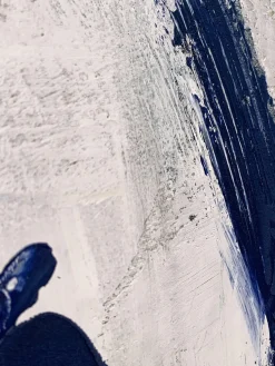 Cuadro en lienzo pintado a mano Blue Stroke