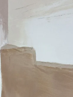 Cuadro en lienzo pintado a mano Desert Echo, marco de madera