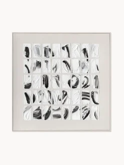 Cuadro en lienzo pintado a mano Peirce, marco de madera