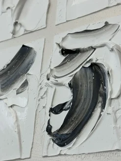 Cuadro en lienzo pintado a mano Peirce, marco de madera