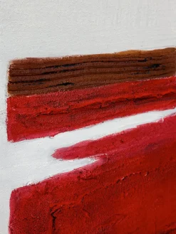 Cuadro en lienzo pintado a mano Racing Red, marco de madera