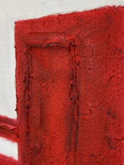 Cuadro en lienzo pintado a mano Racing Red, marco de madera