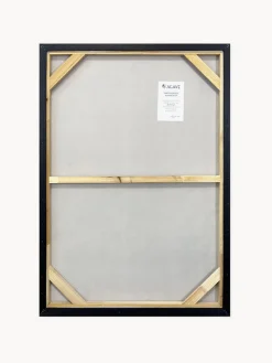 Cuadro en lienzo pintado a mano Contrast, marco de madera