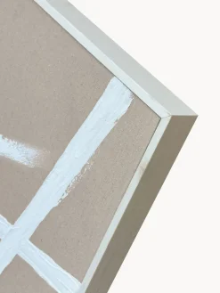 Cuadro en lienzo pintado a mano Cross, marco de madera