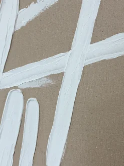 Cuadro en lienzo pintado a mano Cross, marco de madera