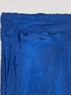 Cuadro en lienzo pintado a mano Snorkel Blue, marco de madera