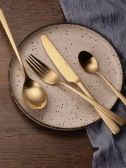 Cubertería cepillada mate Anemone, 4 comensales (16 pzas.)