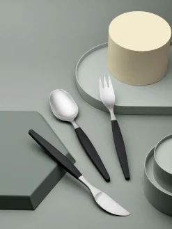 Cubertería cepillada mate Focus de Luxe, 4 comensales (12 pzas.)