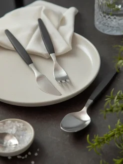 Cubertería cepillada mate Focus de Luxe, 4 comensales (12 pzas.)