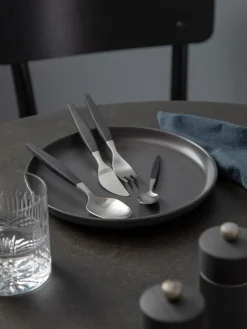 Cubertería cepillada mate Focus de Luxe, 4 comensales (12 pzas.)