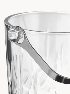 Cubitera pequeña con relieve de cristal y pinzas Harvey