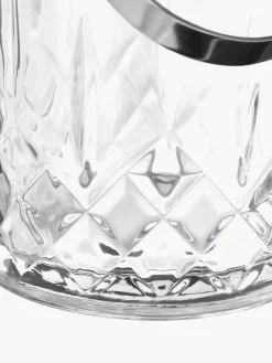 Cubitera pequeña con relieve de cristal y pinzas Harvey