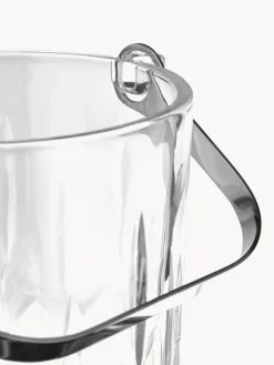 Cubitera pequeña con relieve de cristal y pinzas Harvey