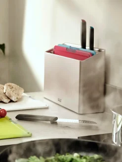 Cuchillos de cocina y tablas de cortar con soporte Folio Icon Plus, 9 pzas.