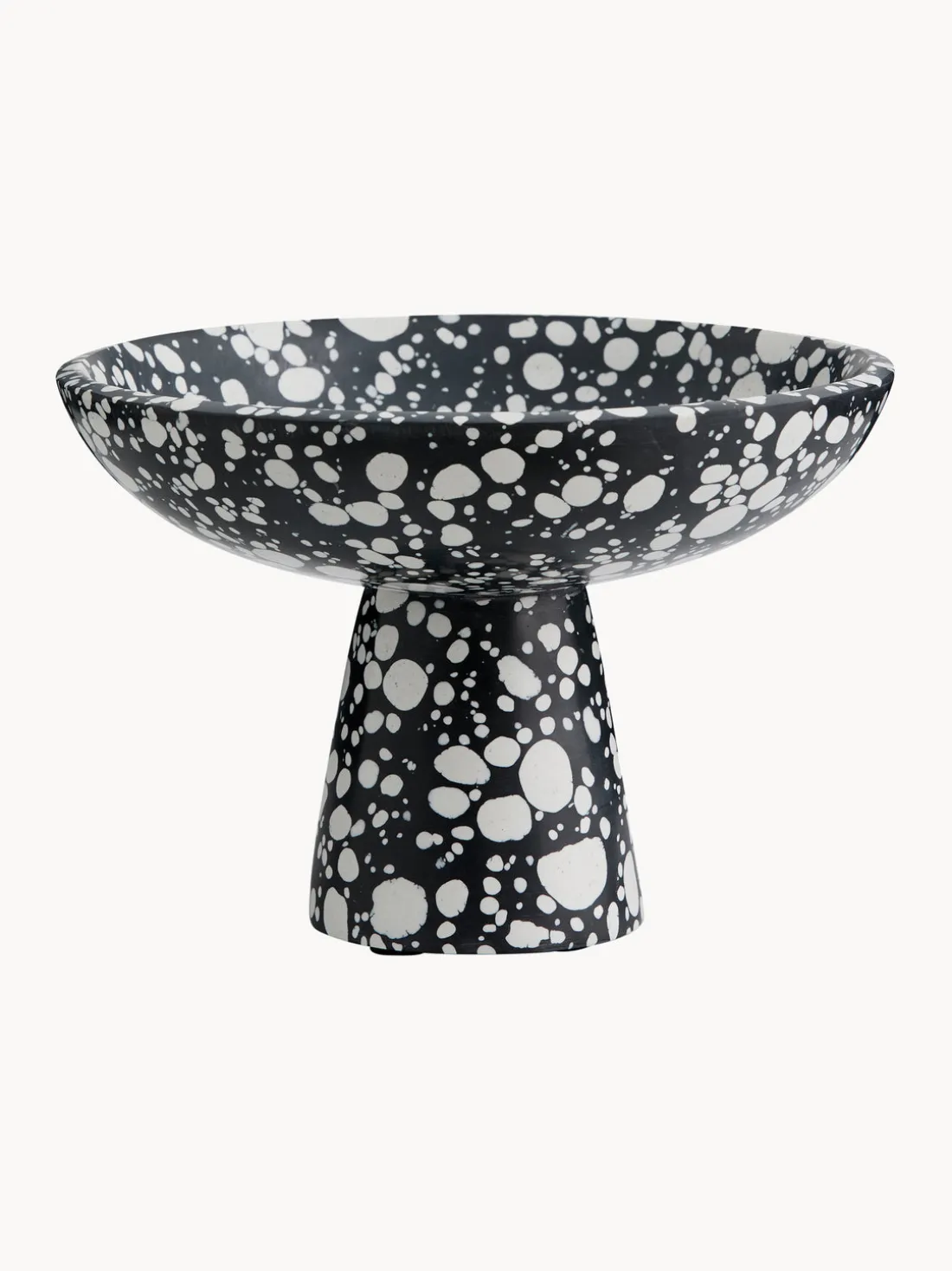 Cuenco con pie Nusa - negro/blanco