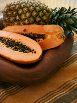 Cuenco de servir artesanal de madera de mango Fruity