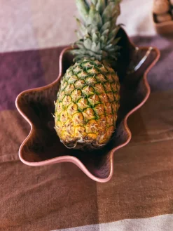 Cuenco de servir artesanal de gres Shell