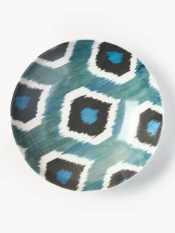 Cuenco de servir artesanal de porcelana Ikat