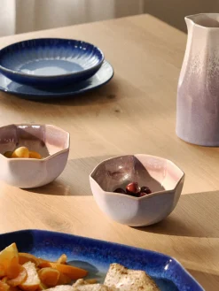 Cuencos artesanales con esmalte reactivo Vinci, 4 uds.