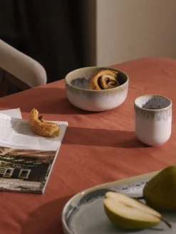 Cuencos artesanales con esmalte reactivo Danza, 4 uds.