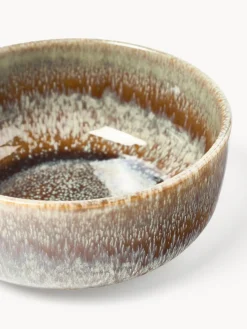 Cuencos artesanales con esmalte reactivo Danza, 4 uds.