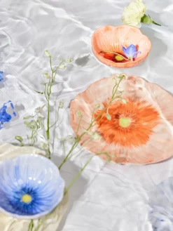 Cuencos artesanales con relieves Poppy, 2 uds.