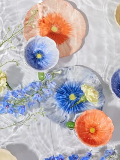 Cuencos artesanales con relieves Poppy, 2 uds.