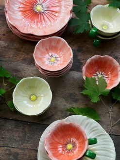 Cuencos artesanales con relieves Poppy, 2 uds.