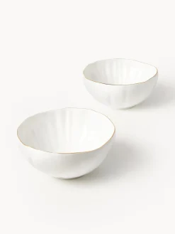 Cuencos de porcelana con relieves Sali, 2 uds.
