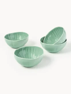 Cuencos de porcelana con relieves Sali, 4 uds.