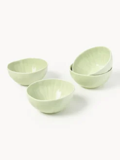 Cuencos de porcelana con relieves Sali, 4 uds.