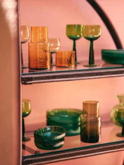 Cuencos pequeños de vidrio The Emeralds, 2 uds.