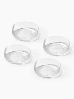 Cuencos soplados con relieves Ripple, 4 uds.