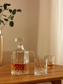 Decantador de cristal con relieve George, 700 ml