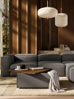 Diván con almacenamiento en tejido bouclé Lennon