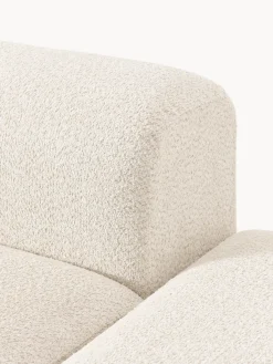 Diván modular de borreguillo bouclé con reposapiés Natalie