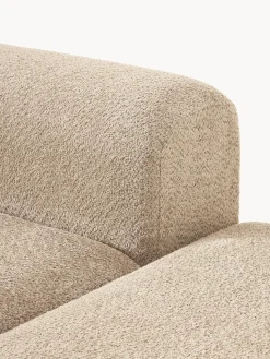 Diván modular de borreguillo bouclé con reposapiés Natalie