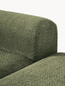 Diván modular de borreguillo bouclé con reposapiés Natalie